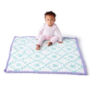 Bernat Baby Blanket Yarn - Big Ball (10.5 oz) - 2 Pack with Pattern Cards in Color (Seafoam)