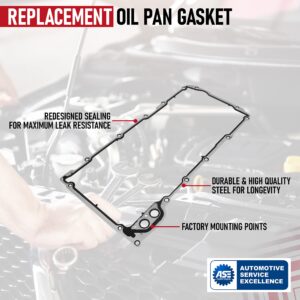 Replacement Oil Pan Gasket - Replaces 12612350, OS30693R, PG3165, Compatible with Buick, Cadillac, Chevrolet, GMC, Hummer, Isuzu & Pontiac Vehicles - Rainier, Escalade, Avalanche, Sierra, Silverado