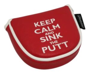 readygolf keep calm & sink the putt embroidered putter cover - mallet