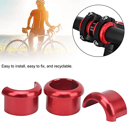 SPYMINNPOO Bike Handlebar Shim Adapter, 25.4mm to 31.8mm Handlebar Shim Spacer Reducer Adapter for Road Bike(red)