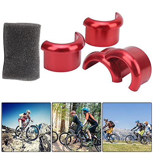 SPYMINNPOO Bike Handlebar Shim Adapter, 25.4mm to 31.8mm Handlebar Shim Spacer Reducer Adapter for Road Bike(red)