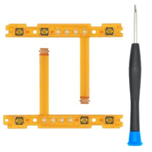 mmobiel 2 pcs sl and sr button key ribbon flex cable compatible with nintendo switch joy-con controller incl. y-screwdriver