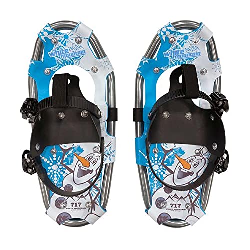 White Mountain Kids Snowshoes with Tote Bag (7''x17'', Snowman Blue)