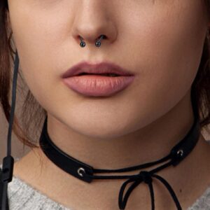 Fake Piercing Nose Ring Fake Septum Fake Nose Ring Pretend Piercings for Women, 30 PCS Fake Nose Ring Non-Piercing, Stainless Steel Reusable Fake Piercings Hoops Jewelry for Women Men Gift Kit (5PCS)