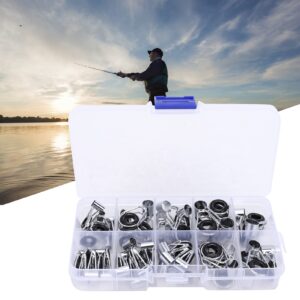 90Pcs Fishing Rod Pole Ring Stainless Steel Ceramics Fishing Rod Repair Kit Fishing Rods and Accessories