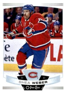 2019-20 opc o-pee-chee hockey #132 shea weber montreal canadiens official nhl upper deck trading card