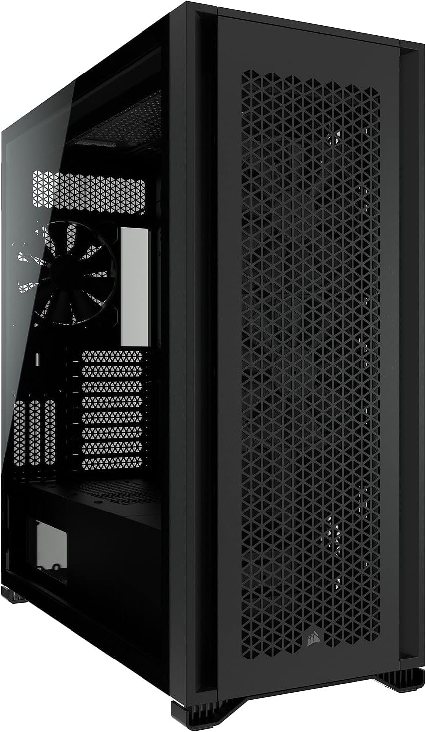 CORSAIR 7000D AIRFLOW Full-Tower ATX PC Case – High-Airflow Front Panel – Spacious Interior – Easy Cable Management – 3x 140mm AirGuide Fans with PWM Repeater Included – Black