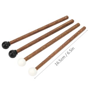 4Pcs Steel Tongue Drum Mallet, Children's Rubber Drumsticks 6.5in Percussion Instrument Parts for Child Drummers and Practitioners