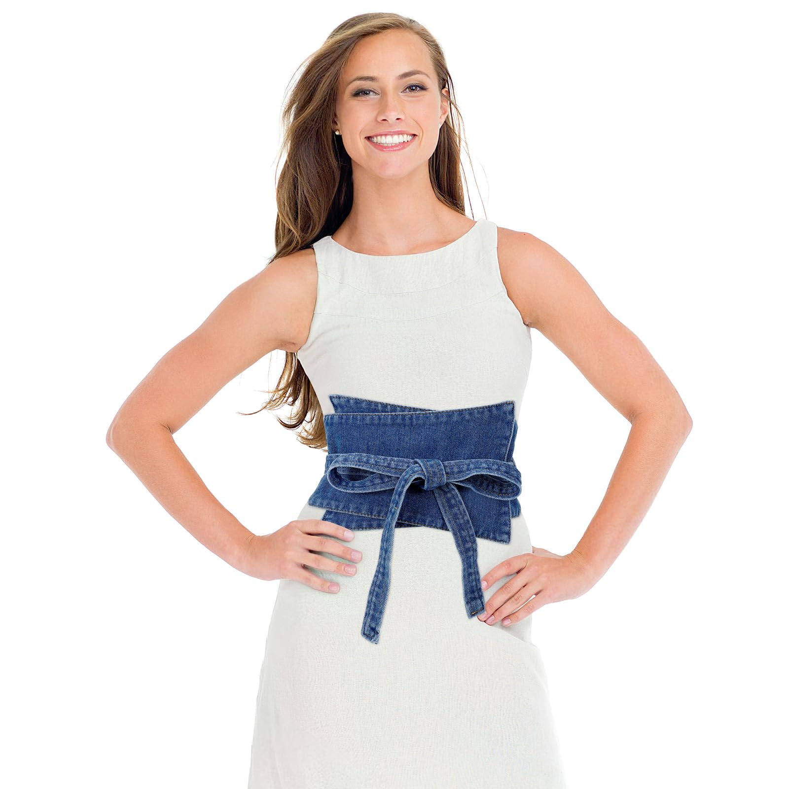 VALICLUD Women Denim Waist Cinch Belt Wide Corset Belts