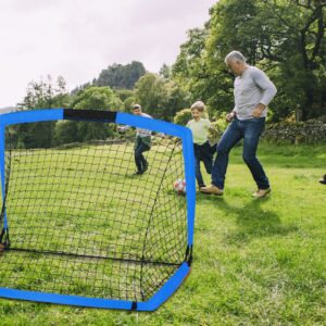 WEKEFON Backyard Soccer Goals - Portable Kids Soccer Net Set of 2-3.6'x2.7' - Pop Up Folding Indoor + Outdoor Goals with Carry Bag - Easy Assembly and Compact Storage