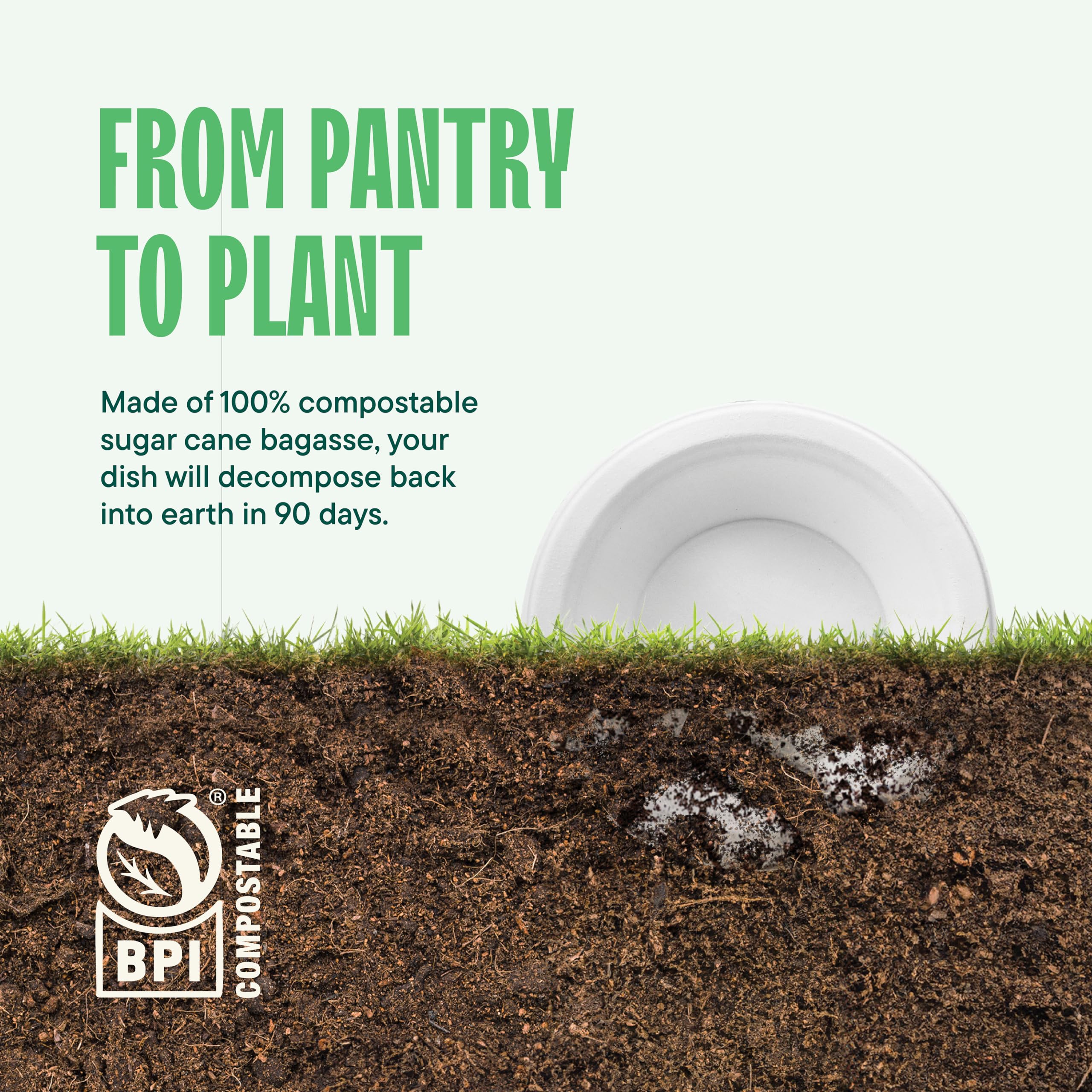 100% Compostable Disposable Paper Bowls [125-Pack] - {PFAS-Free} - {BPI Certified} - [12 oz] Heavy Duty, Eco-Friendly, Biodegradable Bagasse Hot Soup Bowls - Thick White 12oz Bowl Plates by Stack Man