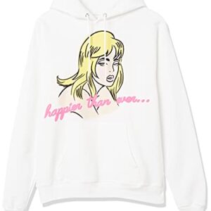 Billie Eilish Official Exclusive Au Revoir Hoodie, White, Small