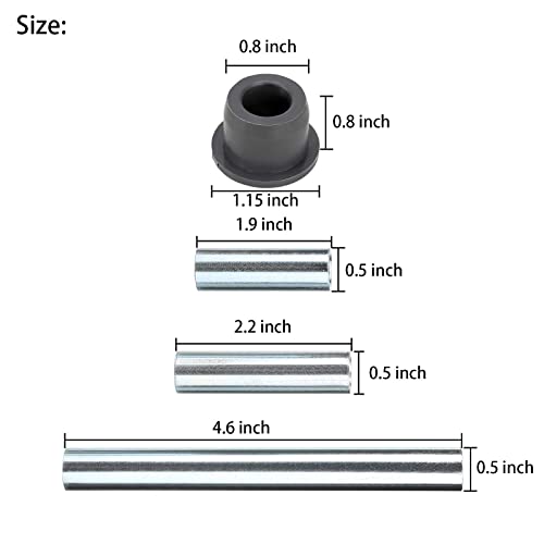 10L0L Front Lower Spring A-Arm Bushing Sleeves Kit for Club Car Precedent 2004-up Golf Cart, Replace OEM 102289901 1029562-01 1022874011 102288101 102287701 1102287601