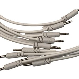 Luigis Modular Supply Spaghetti Eurorack Patch Cables - Package of 5 White Cables, 18 (45 cm)