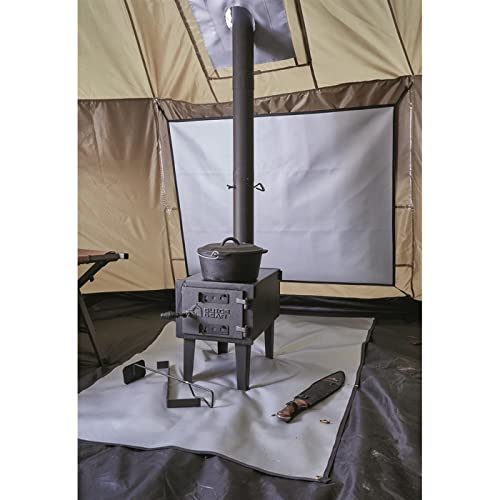 Guide Gear Base Camp Tent, Outdoor, Hiking, Hunting, Four Season Camping with Stove Jack