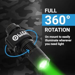 Life Mounts - LED Tactical Helmet ARC Rail Light - Stay Safe and Light Your Way - Great for Military, Airsoft and Other Tactical Helmets - Durable and Detachable - Green Light