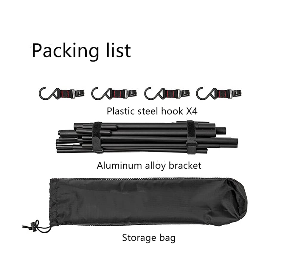 phsmoo Folding Hanging Rack Travel Camping Shelf Triangle Rack Assembly Storage Picnic Rack