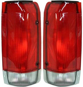 garage-pro tail light compatible with 1987-1990 ford bronco, fits 1987-1990 ford f-150, fits 1987-1990 ford f-250, fits 1987-1990 ford f-350, fits 1988-1989 ford f53, fits 1988-1989 ford f59 set