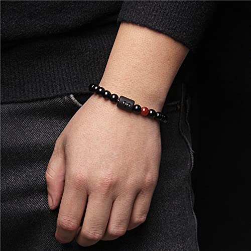 CSIYANJRY99 Zodiac Aquarius Bracelets for Men Women,Aquarius Zodiac Sign,8mm Natural Black Onyx Stone Hematite Obsidian Tiger Eye Beads Bracelet Set 12 Constellation Horoscope Bracelet