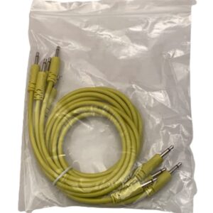 Starving Students Music Supplies Luigis Modular Supply Spaghetti Eurorack Patch Cables - Package of 5 Yellow Cables, 24 (60 cm)