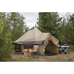 Guide Gear Base Camp Tent, Outdoor, Hiking, Hunting, Four Season Camping with Stove Jack