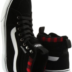 Vans Men's Hi-Top Trainers Sneaker, Suede Black Red Plaid, 10.5