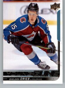 2018-19 upper deck hockey card #240 sheldon dries colorado avalanche official ud trading card