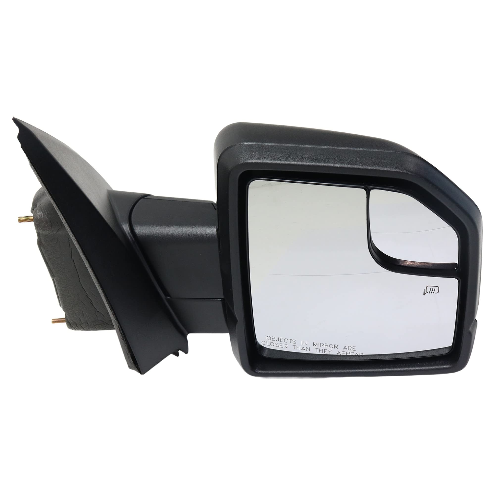 Kool Vue Right Power Heated Mirror for Ford F-150 2015-2018 Manual Fold With Signal Light & Spotter Glass; Without Memory, Puddle Lamp & Auto-Dimming Textured Built Up To 02/26/18