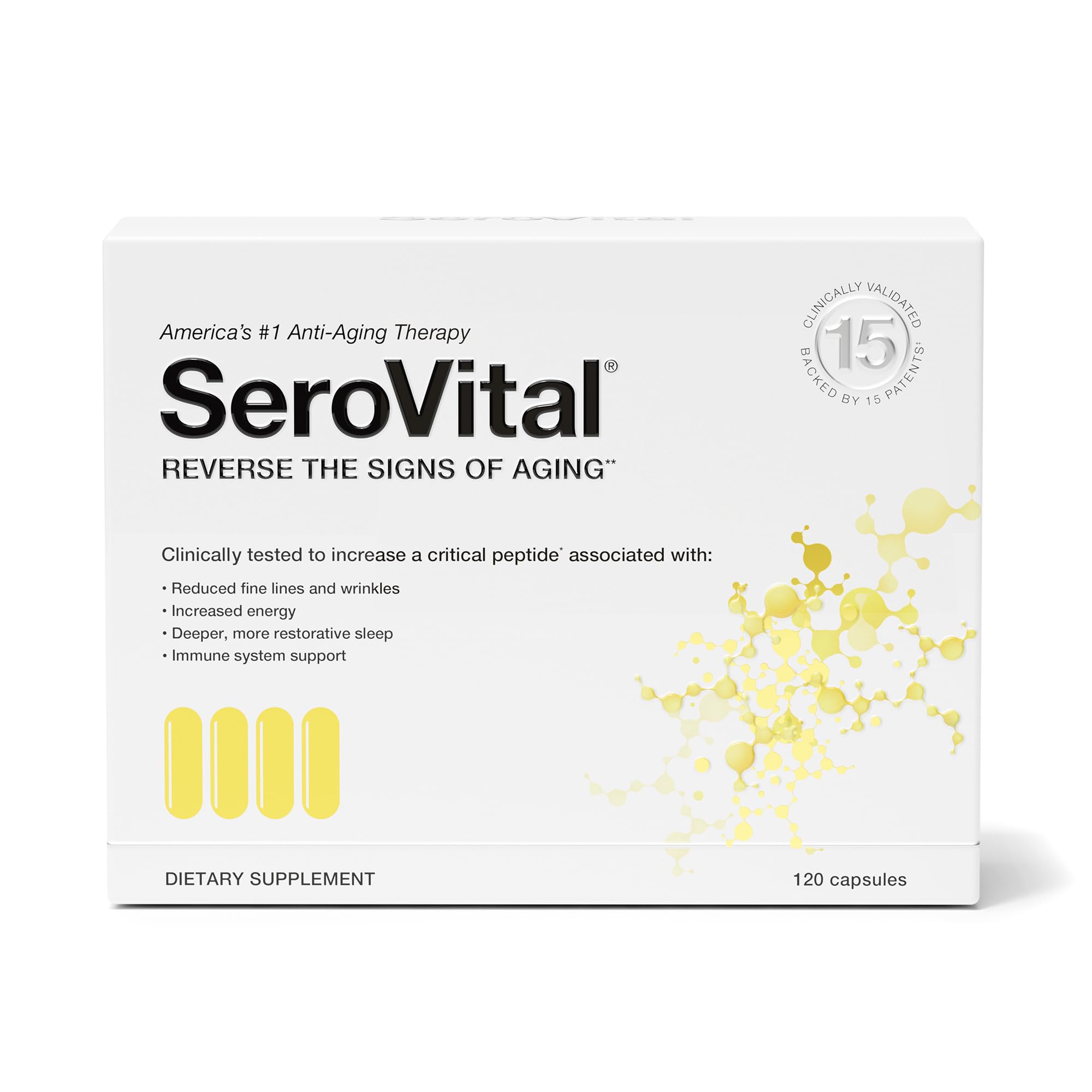 Serovital Renewal Complex, Serovital - Renewal Supplements - Female Critical Peptide Support - Revitalizer for Women, 120 Capsules (Pack of 1)