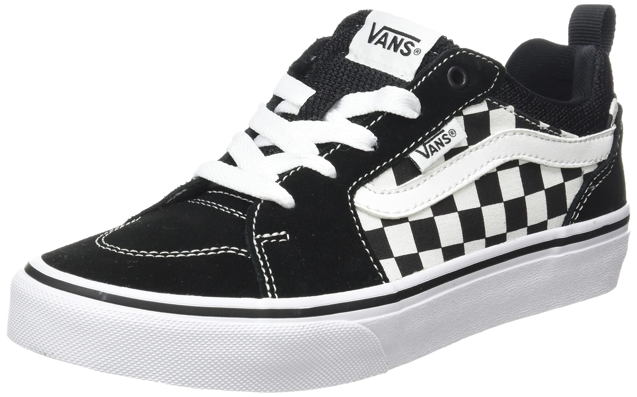 Vans YT Filmore Sneaker, Checkerboard Black White, 4 US Unisex Big Kid