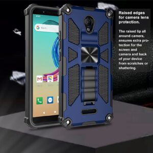 Ailiber Case for AT&T Fusion Z (V340U), Motivate (V341U) Case with Screen Protector Tempered Glass, for Magnetic Car Mount, Kickstand Holder, Rugged Shockproof Armor Phone Cover for AT&T Motivate-Blue