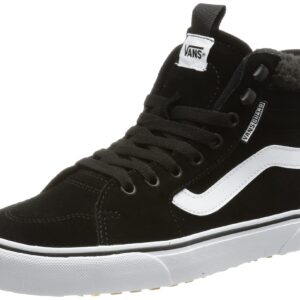 Vans Women's High-Top Sneaker, Suede Black White, 9