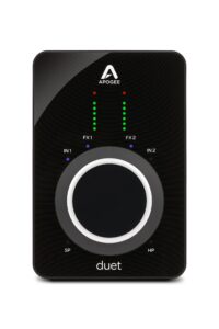 apogee duet 3-2 channel usb audio interface for recording mics, guitars, keyboards on mac and pc - great for recording, streaming, and podcasting, runs apogee dsp plugin