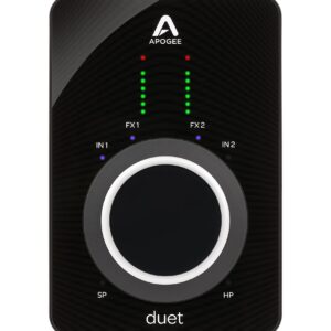 Apogee Duet 3-2 Channel USB Audio Interface for Recording Mics, Guitars, Keyboards on MAC and PC - Great for Recording, Streaming, and Podcasting, Runs Apogee DSP Plugin