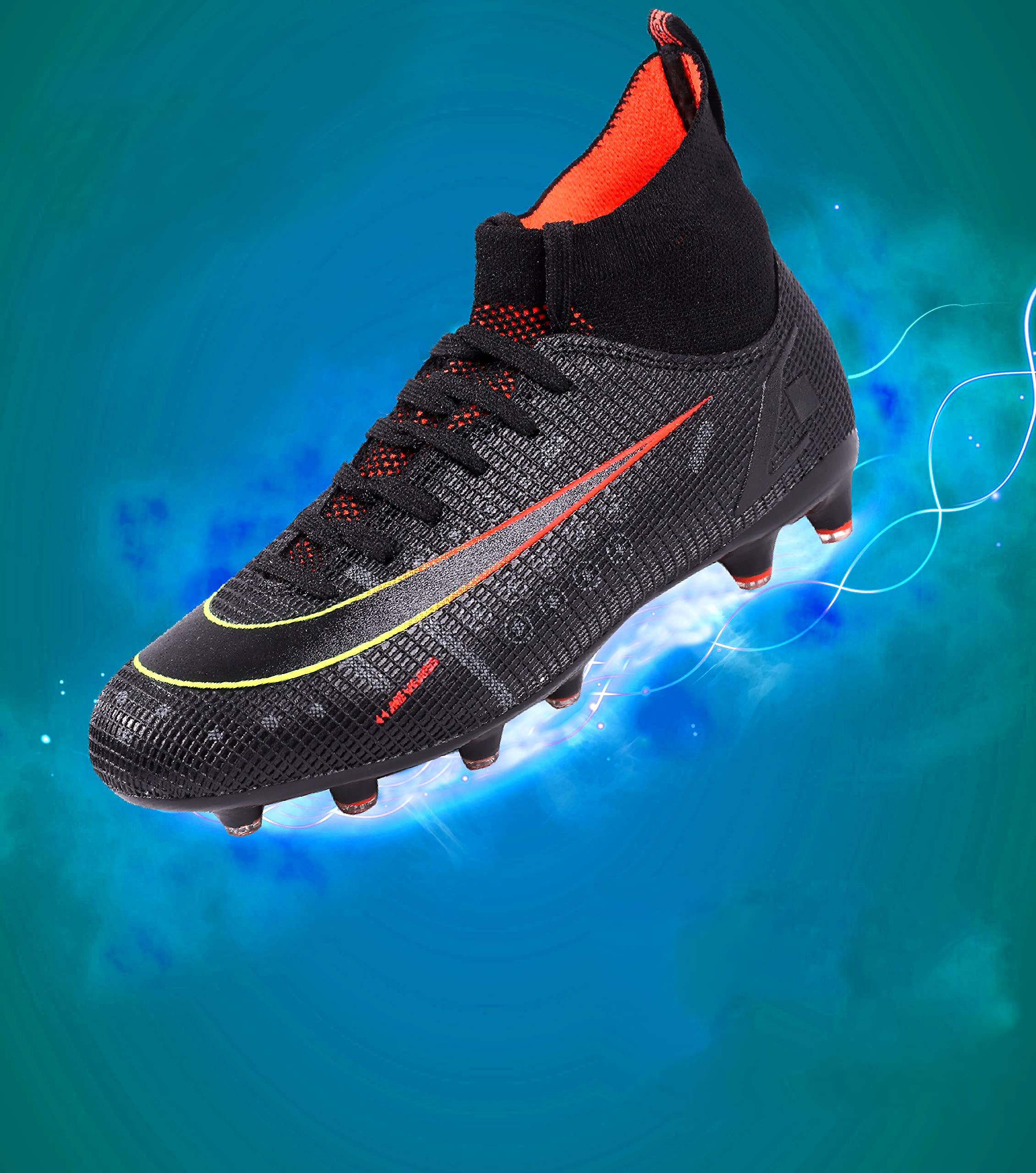 Jugafu Outdoor Soccer Cleats Mens Boys Football Cleats Shoes