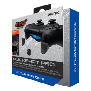 bionik quickshot pro: customizable trigger enhancement kit designed for playstation 4 dualshock controllers -improved ergonomics - playstation 4