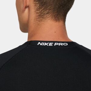 Nike Pro Dri-FIT Men's Tight Fit Short-Sleeve Top (as1, Alpha, l, Regular, Regular, Black/White)