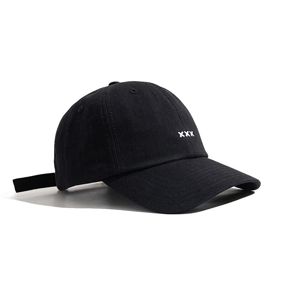 CLAPE Polo Style Baseball Cap Cotton Made Adjustable Fits Men Women Low Profile Unconstructed Dad Hat Cap (BC08-Black)