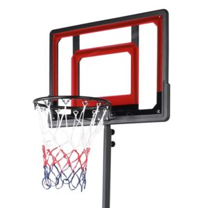 Ochine Portable Basketball System Backboard Adjustable Height 5.4FT-6.8FT, Basketball Equipment with 33 Inch Backboard and Wheels Youth Kids Outdoor Indoor Basketball Goal Game (Ship from USA)