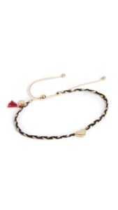 shashi women's mon cherie bracelet, gold/black, one size