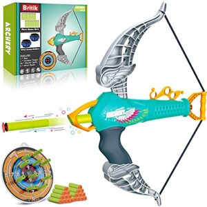 britik bow and arrow for kids toys - archery set with 20 suction cup arrows, gifts for boys girls toddler age 4 5 6 7 8 year old