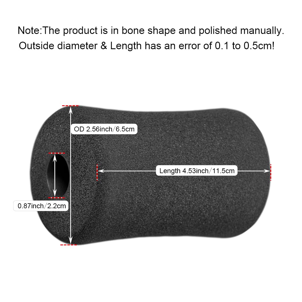 OTFAITP Sponge Foam Foot Pad Roller Pair, Used for Replacing Gym Exercise Equipment, Suitable for 1-inch Rod (Foam 4.53" X 2.56" Od X 0.87" Id)