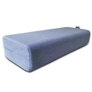 ngt new guide steps yoga bolster pillow for meditation and support - rectangular yoga cushion foam wedges washable suede pillowcase for men and women with carry handles.… (blue soft fabric)