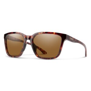 smith shoutout sunglasses – performance sports active classic sunglasses – for men & women – vintage tort + brown chromapop glass polarized mirror lenses