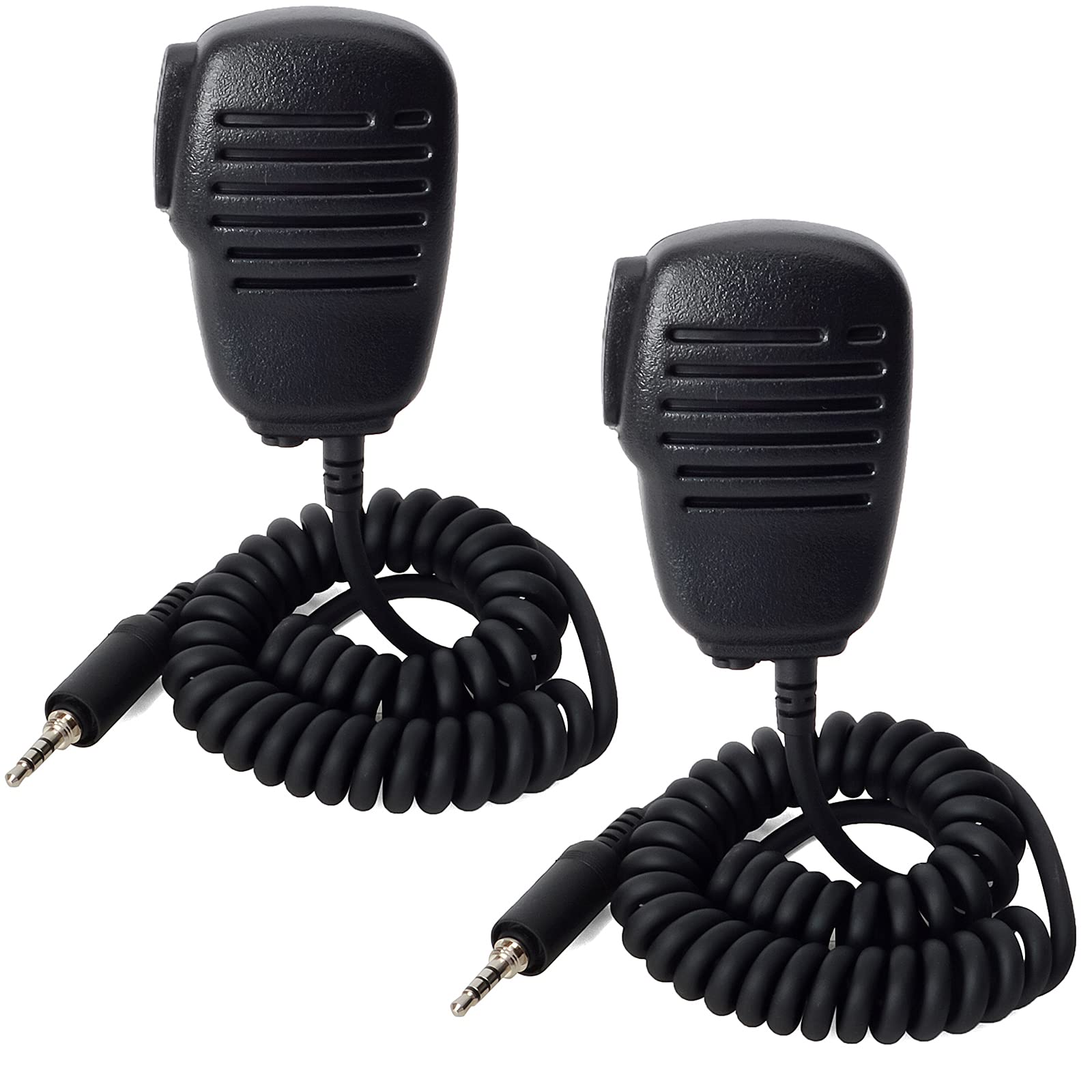 HYS Walkie Talkie Handheld Speaker Mic 3.5mm (S/P 4C Thread) Jack Shoulder Microphone for YAESU/Vertex VX-6 VX-7 VX-120 VX-127 VX-170 VX-177 FT-270 FT-277 Icom IC-4300 IC-4350 Handheld 2 Way Radio