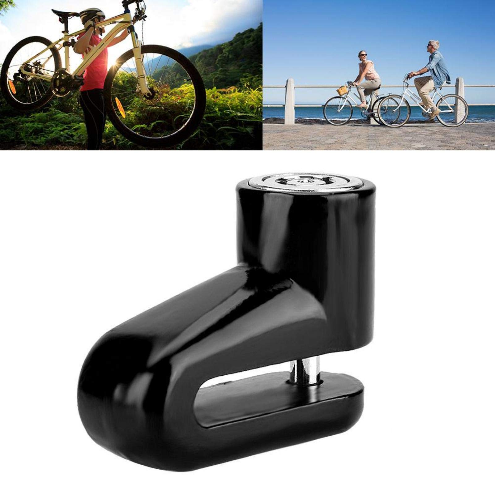 Lightweight Safety Mini Brake Lock, ABS + Metal Disc Brake Lock, Road Bicycle for Bicycle for Motorcycle(black)