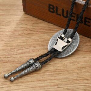 HUABOLA CALYN Bolo tie for Men, Western Cowboy Golden Alphabet Initial Letter ABCDJMR to Y Costume Bolo ties Neckties (J)