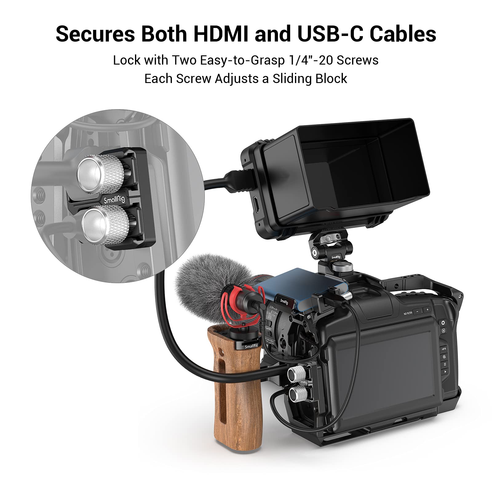 SmallRig Cable Clamp for HDMI & for USB-C for BMPCC 6K PRO - 3271