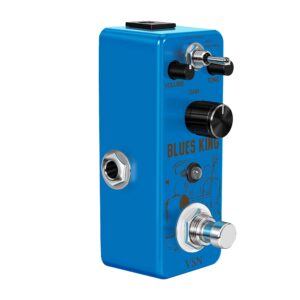 VSN Bluesy Guitar Pedal Blues Style Distortion Effect Pedal Fat&Normal 2 Modes Wide Range Frequency Response for Mini Size True Bypass, LEF-321