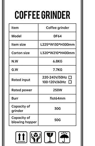 T64 Single Dosing Popular Household Coffee grinder steel 64mm burr Coffee Grinder T64 (white)